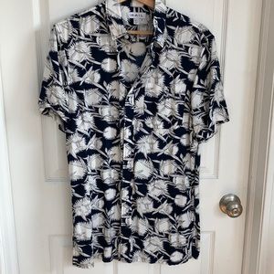 Tropical Short Sleeve Button Down
